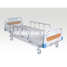 A-69 Cama de hospital manual de duas funções com cabeça de cama ABS
